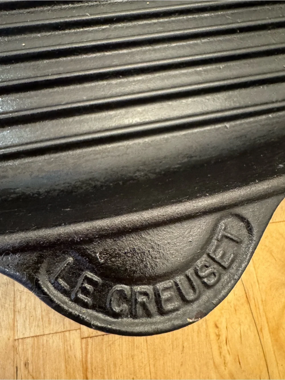 Le Creuset Oval Cast Iron Grill Pan Skillet French Made Number 32 France
